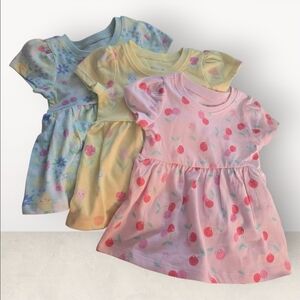 Garanimals Pink, Yellow, and Blue Kids Dresses-Size 3-6Mos NWT